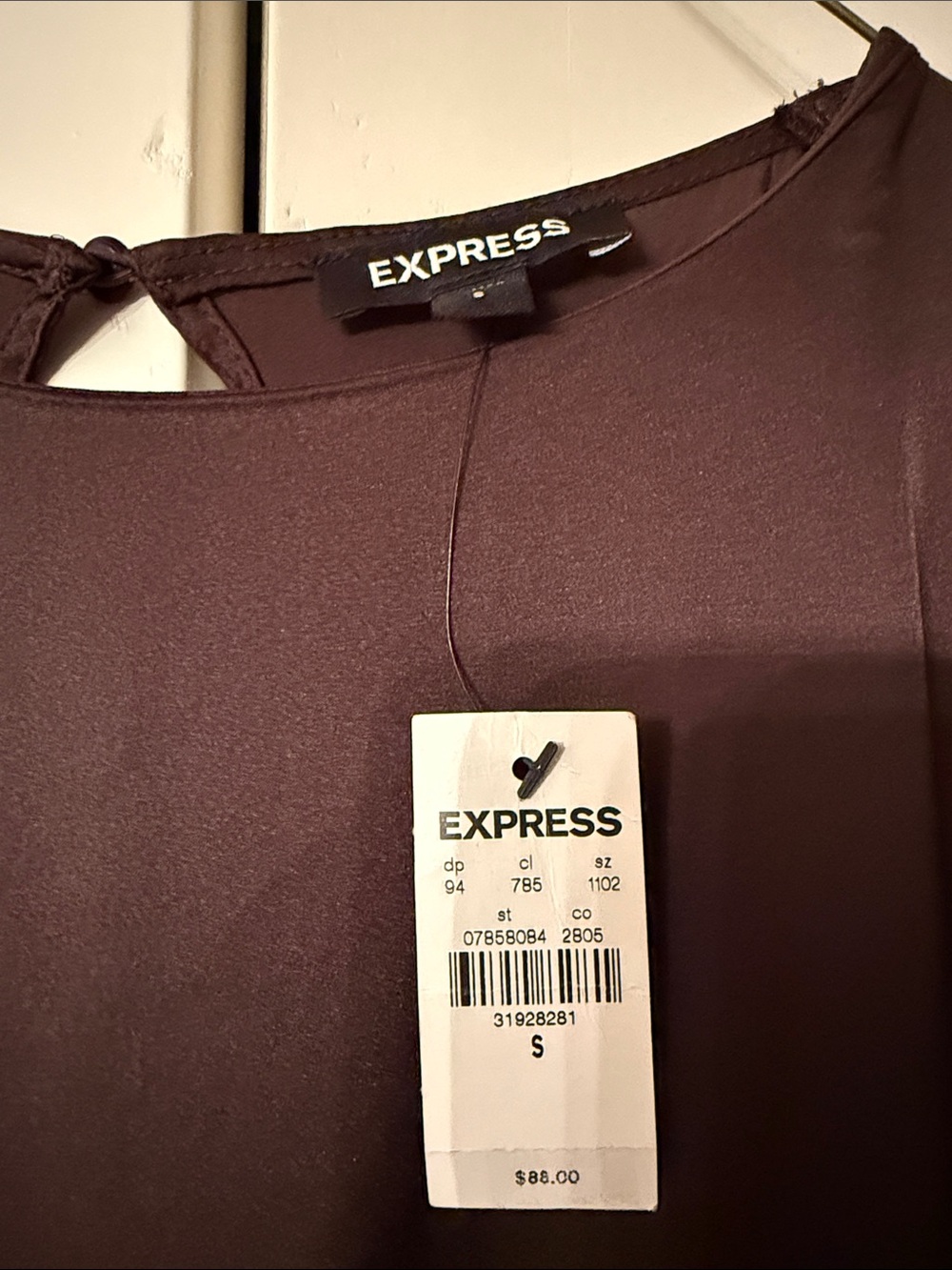 Express Chocolate Brown Midi Dress with Flutter Sleeves - Picture 2 of 8